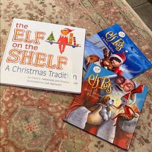 Elf on the Shelf - 3 Book Bundle - 2 Elf Pets Books - all hardcover books!